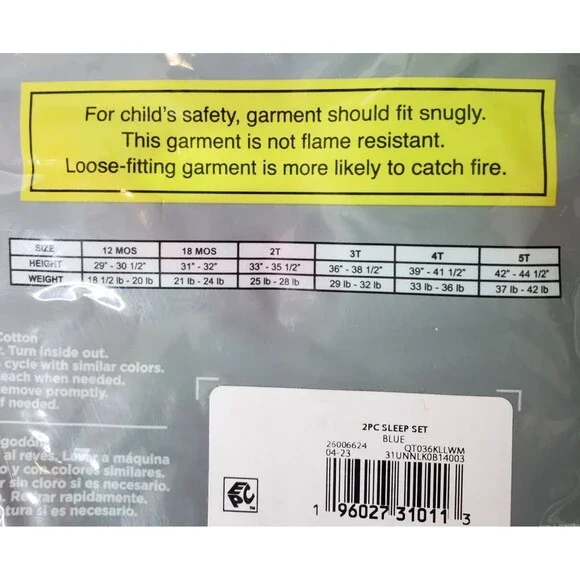 Girls Set of 5 Cotton 2 Piece Snug Fit Pajama Sets Toddler 2T NEW - Picture 9 of 9